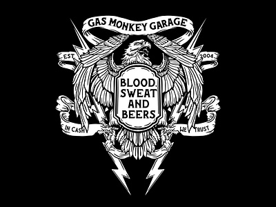 Gas Monkey Garage Thunderbird Design eagle merchandise design thunderbird