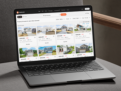 Makelar - Real Estate Web Design apartment home landing page property property search real estate real estate web realestate ui ui design uiux ux web web design website website design