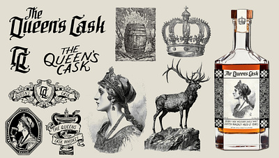 The Queen's Cask Branding Kit branding kit elk queen whiskey