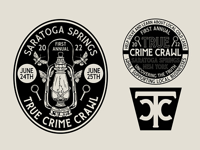 Saratoga Spings True Crime Crawl Logo Set branding kit true crime