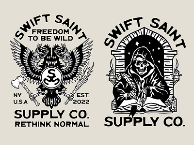 Swift Saint Badge Kit branding kit gothic skeleton supply co