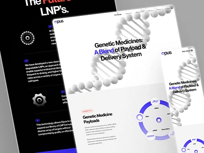 opusbiosciences: AI Lipid Nanoparticle | Biotech Website UIUX 3d 3d dna ai biotech website biology biotech biotech landing page biotech web design biotech website clean dna drug discovery landing page lipid nanoparticle minimal modern molecule nanoparticle therapeutics web design white