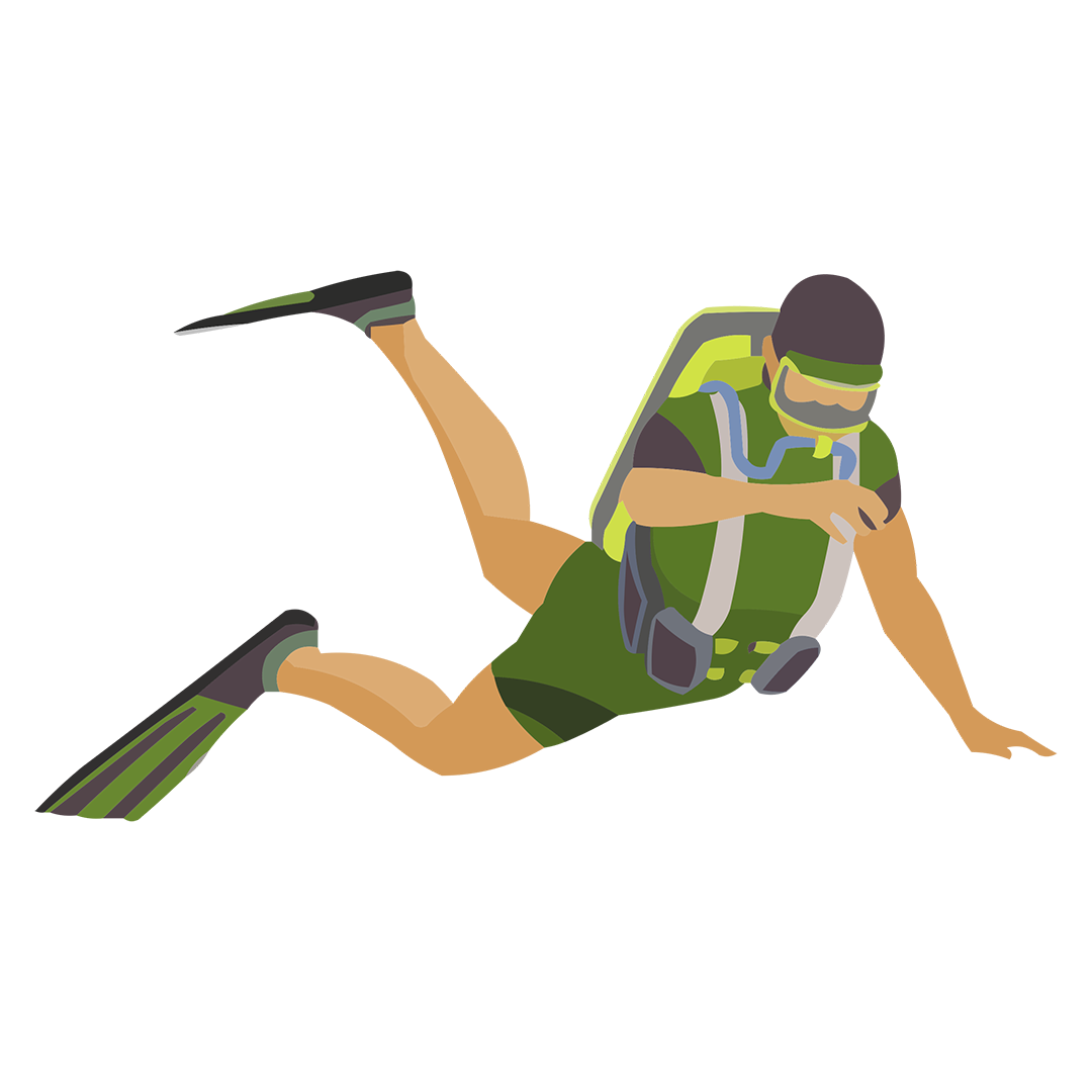 Scuba Diving diver diving illustration man scuba sticker wetsuit
