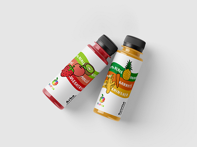 Frut'za Bottle Redesign bottle branding graphic design illustration mockup redesign