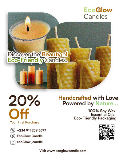 EcoGlow Candles graphic design