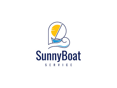 SunnyBoat Service Logo Design, Letter B+Boat +Wave, Line Art b logo design boat boat logo boat service boat service logo brand identity branding creative logo fishing boat logo fishing boat service line art boat line art logo logo logo design logodesigner logos logotype sailing boat logo waves yacht logo