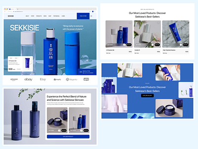 SEKKISIE - Cosmetics Web design beauty card clean cosmetic cosmetics cosmetics core design eccomerce face care online shop personal care skin skincare ui uiux ux website website design