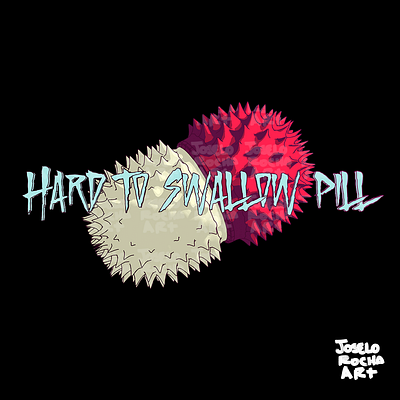 Hard to Swallow Pill funny t-shirt spiky