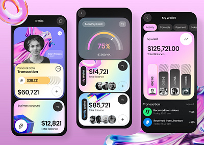 Finance Mobile App app banking banking app business clean clean ui data finance mobile money pay payment paypal transaction ui ui ux ui design ui mobile uidesign wallet