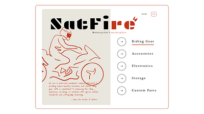 SatFire - Motorcycle Gear Marketplace branding ecommerce figma graphic design logo ui web design