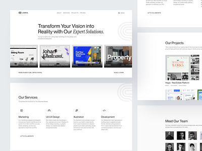 JOSPOL - Digital Agency Landing Page agency agency website brand identity branding clean company company profile creative agency design digital agency hero home page landing page minimalist modern startup ui ux web design website
