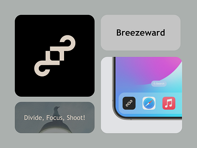 Breezeward app icon app logo bento branding bento logo brand design brand identity branding breeze breezeward design icon logo logo presentation minimal mobile ui movement logo photography app logo project series ui