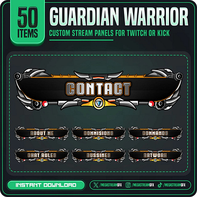 50x Guardian warrior Theme Panels kingdom theme panel