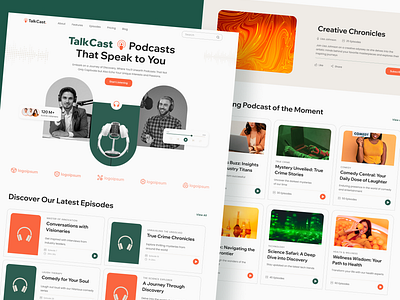 TalkCast - Podcast Website Framer audio content creative podcasting digital design figma template framer framer website modern website podcast showcase podcast website podcasterlife podcasting talkcast ui design ui inspiration ui showcase ui trends ux design web design web development website ui