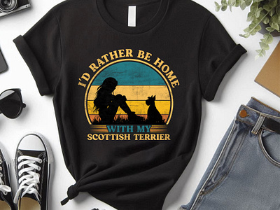 I’d rather be home with my Scottish Terrier guitars