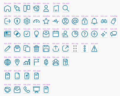 Icon redesign/ Standardization flat design icon iconography illustration ui