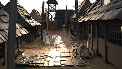 Process of Village Lighting 3d autodeskmaya lighting lightingandrendering maya