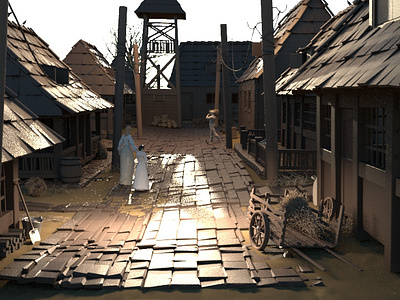 Process of Village Lighting 3d autodeskmaya lighting lightingandrendering maya