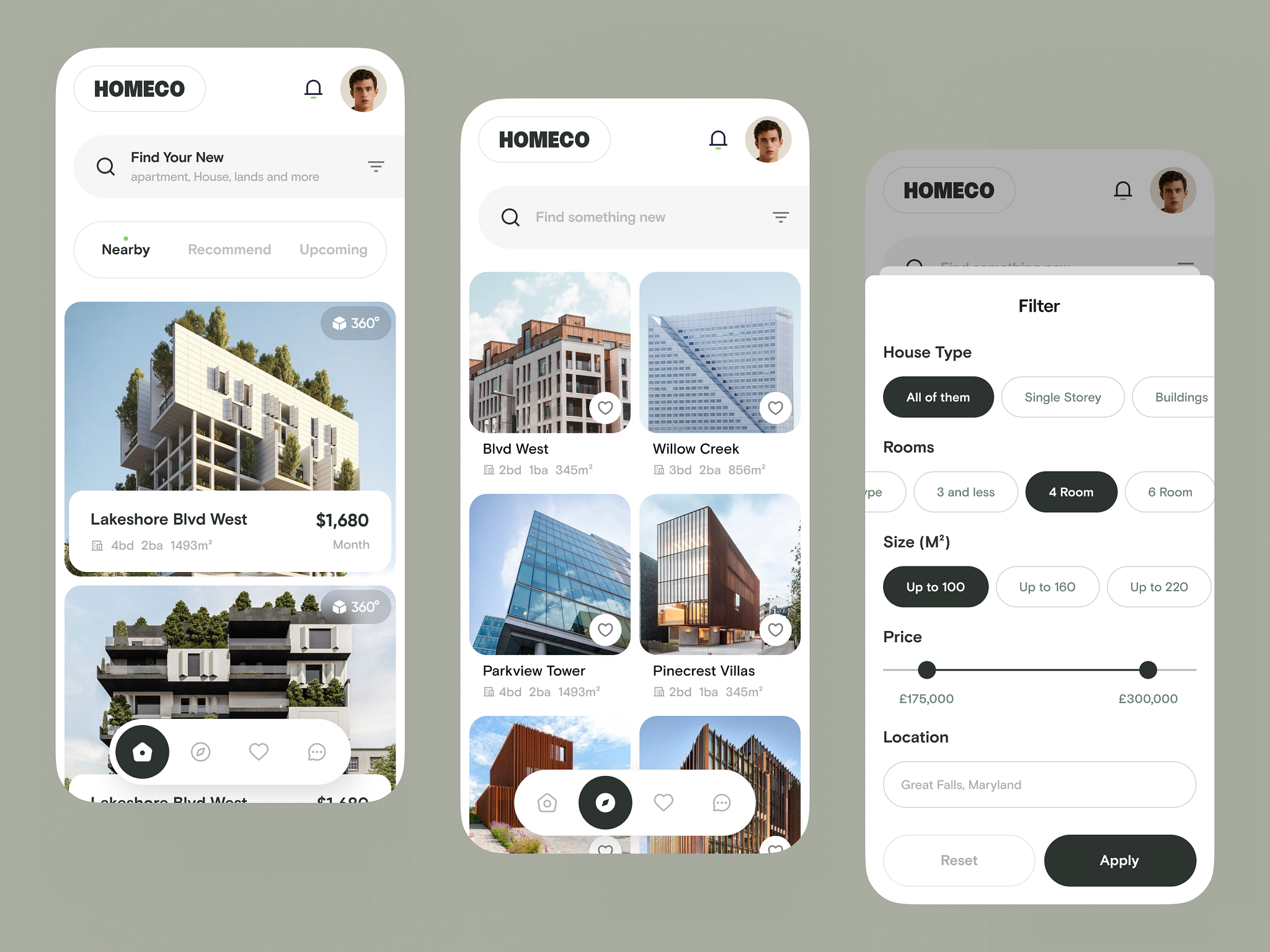 Homeco Real Estate App. android app designer app app design app interface app interface designer app ui design app ui designer application application design apps ui design ios mobile mobile app mobile app design mobile applications design mobile ui mobile ui designer property real estate realestate