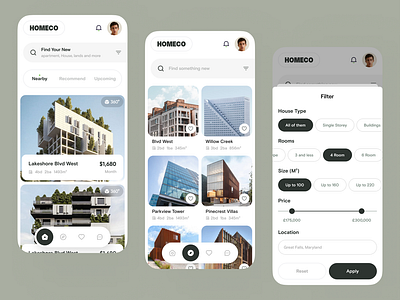 Homeco Real Estate App. android app designer app app design app interface app interface designer app ui design app ui designer application application design apps ui design ios mobile mobile app mobile app design mobile applications design mobile ui mobile ui designer property real estate realestate