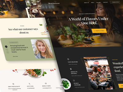 Multi-cuisine restaurant website design design figma figmadesign landingpage minimal restaurant ui ux