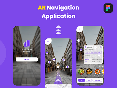 AR Navigation App UI Design project 3d animation branding design figma graphic design illustration logo motion graphics ui vector