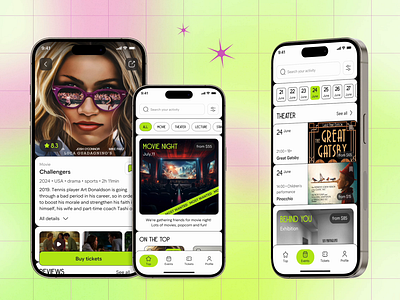 Entertainment center | Mobile app animation app branding design entertainmentapp eventbooking ios lightmode mobile mobileappdesign modernu movieapp personalizedexperience realtimeupdates ui uiuxdesign user experience userfriendly ux