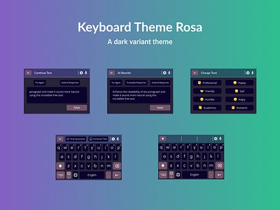 Keyboard Theme Rosa ai android android theme branding design ios keyboard keyboard ai keyboard android keyboard features keyboard ios keyboard mobile keyboard theme keyboard ui mobile design ui ui design ui ux