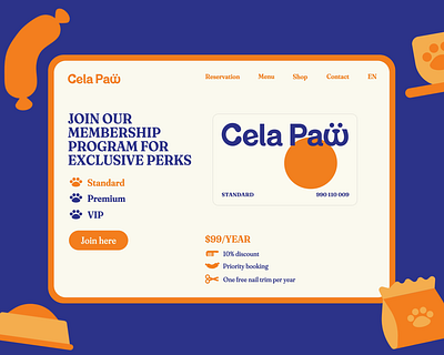 CELA PAW cafe membership card | by BEAN CREATIVE® animation bean creative brand application brand design brand identity branding card color palette graphic design membership card mockup motion motion graphics practical branding practical identity