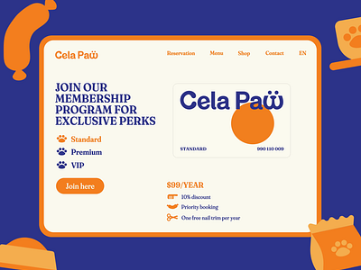 CELA PAW cafe membership card | by BEAN CREATIVE® animation bean creative brand application brand design brand identity branding card color palette graphic design membership card mockup motion motion graphics practical branding practical identity