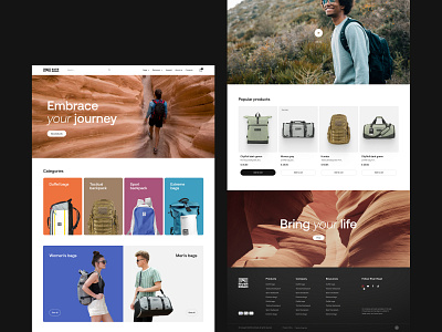 River Road Web Design backpack bags clothes explore extreme gear home page journey layout outdoor river road sport tactical travel ui ux urban way web design