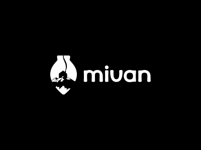 Mivan brand cafe caucasus eat food home house idea jug logo logos minimal mountain restaurant smoke