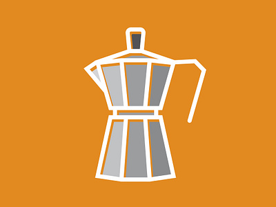 moka pot illustration brand coffee icon identity illustration moka pot