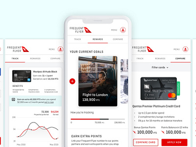 Qantas Frequent Flyer App Design app design ui ui design ux ux design ux research