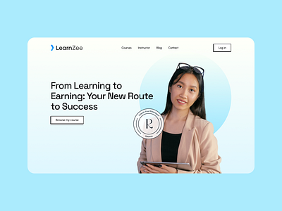 e-Learning course landing page jshunno learning management system. ui design website design