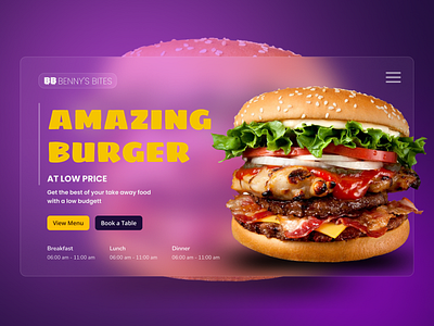 Fast Food Banner banner design food graphic design home page landing page mobile prototype responsive ui uiux user centric design user experience user research wireframe