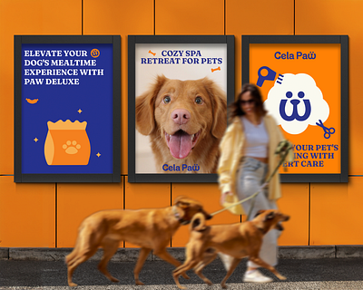 CELA PAW digital signage | by BEAN CREATIVE® animals bean creative brand application brand design brand identity branding branding agency digital signage graphic design mokcup ohh billboards ooh petcare practical branding practical identity signage vietnam