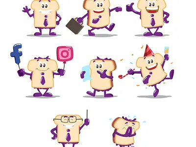 Jam Sandwich Character Design characterdesign foodillustration graphic design illustration mascot vector vectorart