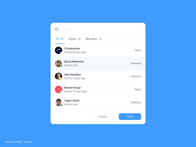 Search 022 add advanced blue daily dailyui dailyui022 design graphic design member search simple ui user ux