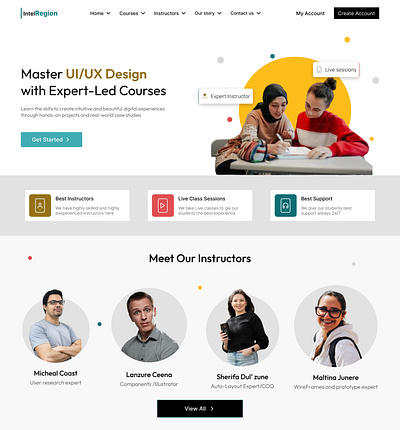 E-Learning Website 3d animation branding graphic design logo motion graphics ui