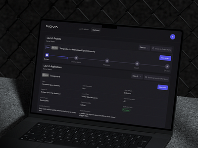Nova — Dashboard for Satellite Tracking analytics crm dashboard satellite system tracking ui ux