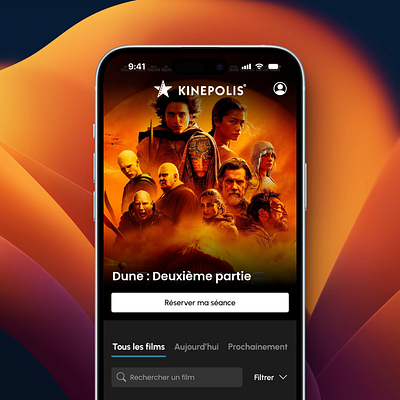 Mobile App - Kinépolis application cinema design ui