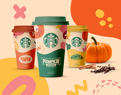 Starbucks Product Branding 3d animation blender branding c4d cinema 4d coffee commercial design digital drink graphic design illustration illustrator logo motion graphics product pumpkin starbucks vector