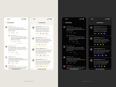 Comments android clean comments design system download figma free ios minimal mobile reaction remix template ui ui kit