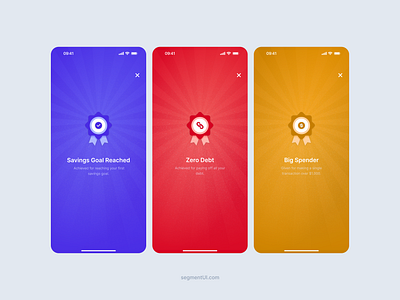 Achievement Unlocked achievement android badge clean design system figma ios minimal mobile state success ui ui kit vibrant