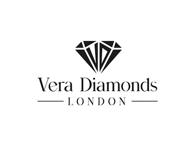 Vera Diamond diamond logo jewellery jewellery logo logo design modern logo professional logo vd initial logo