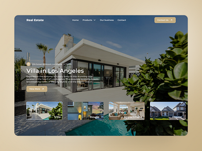 Real Estate website Concept apartment home landing page real estate real estate website residence ui uiux ux