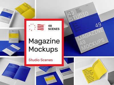 Studio Magazine Mockups branding bundle cover design download identity logo magazine magazine cover mockup mockups perspective psd studio template typography