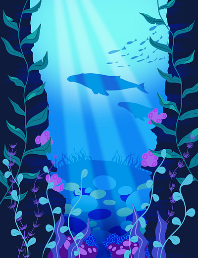 Illustration - Underwater illustration sea
