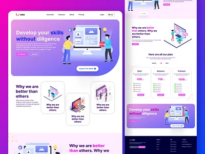 Skill Develop website landing page design figma landing page skill skill develop ui web design